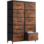 10-Drawer Fabric Bedside Dresser for Kids’ Room