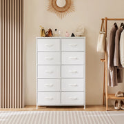 10-Drawer Fabric Bedside Dresser for Kids’ Room