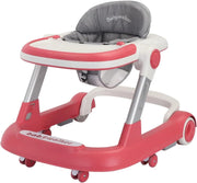 2-in-1 Foldable Baby Walker and Push Cart, Adjustable Height (2 Levels)
