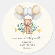 2025 New Personalized Baptism Balloon Bear Stickers