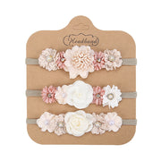 3Pcs/Set Artificial Flower Baby Headbands Girls