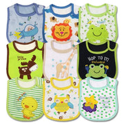 9pcs/set Baby Girl Boy Feeding Bibs
