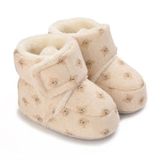 Plush Cartoon Walking Shoes for Babies in Winter and Autumn