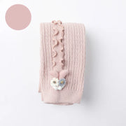 Medias acogedoras de algodón acanalado para bebé niña: calidez elegante en todos los colores
