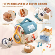 Baby Montessori Plush Barn Farm Toy – Musical Touch Sensory Farmhouse for Infants & Toddlers