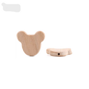 10 Piezas de Cuentas de Estrella de Madera - Cuentas de Madera de Haya Natural para Bebés | Sin BPA, Masticables, Seguras para Manualidades DIY