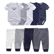 Cotton Baby Bodysuit & Pants Set – Cartoon Newborn Outfit