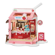 Miniature Bakery DIY Dollhouse with LED Light
