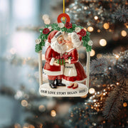 Personalized Couple Santa Claus Ornament