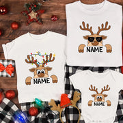 Personalized Family Christmas Reindeer Shirts