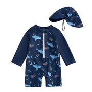 Piece Swimsuit with Sun Hat