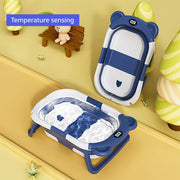 Portable Folding Baby Bathtub with Temperature Gauge