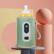 Portable USB Milk Bottle Warmer with Digital 5-Level Temperature Control (38°C–55°C)