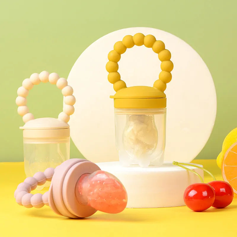 Fruit Feeder Pacifier Silicone Mesh Bag for Baby's Teething Joy