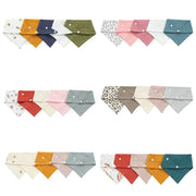5-Piece Cotton Baby Bib Set – Soft Comfort & Easy Feeding