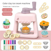 Kids DIY Color Clay Kitchen Maker Set β Ice Cream, Noodle & Burger Machine with 12 Colors & Molds