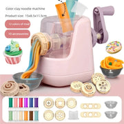 Kids DIY Color Clay Kitchen Maker Set β Ice Cream, Noodle & Burger Machine with 12 Colors & Molds