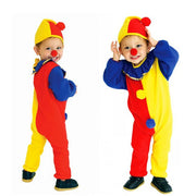 Kids Carnival Clown Costume Set – Jumpsuit, Hat & Nose