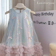 Girls Cotton A-Line Dress – Sleeveless Knee-Length Summer Outfit