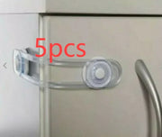 Child Safety Cabinet Locks (15 Pcs), Flexible Proof Door Drawer Straps with Strong Adhesive for Cupboards, Fridge, and Toddler Safety