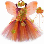 Girls Fairy Tutu Dress – Floral Costume with Headband Options