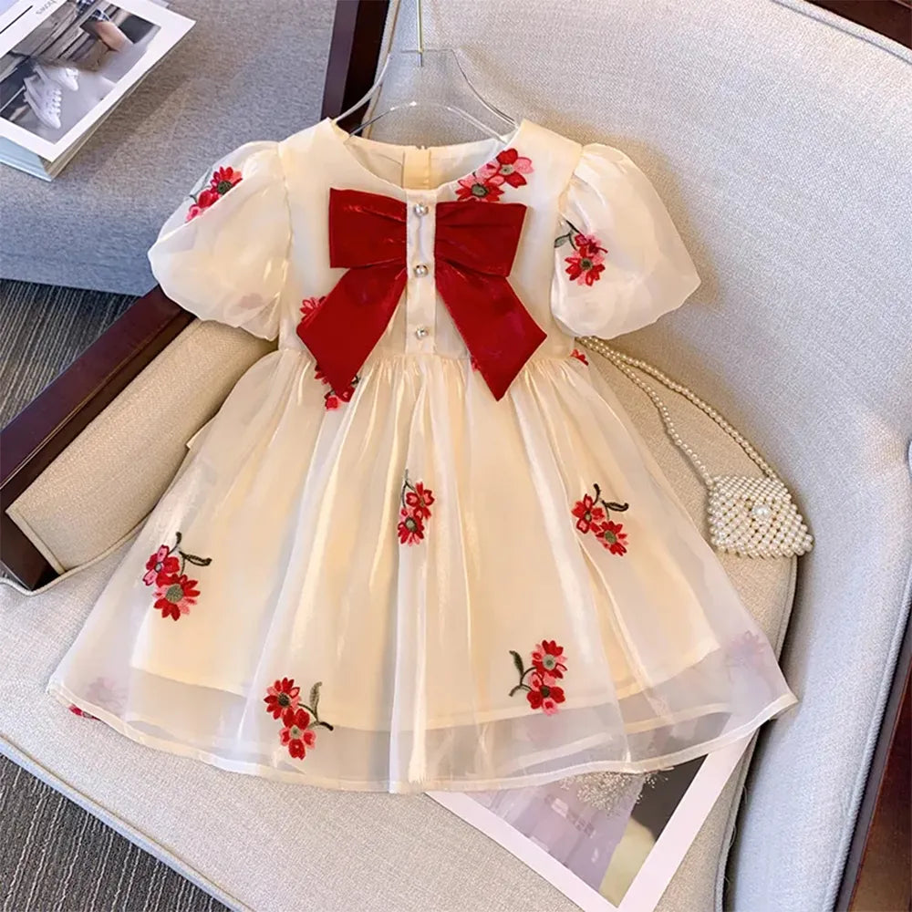 Summer Princess Dress for Toddler Kids: Stylish & Elegant, Beige / 100 Summer Princess Dress for Toddler Kids: Stylish & Elegant, Beige / 100