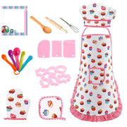 Kids Cooking Pretend Play Set – Apron, Hat and Gloves