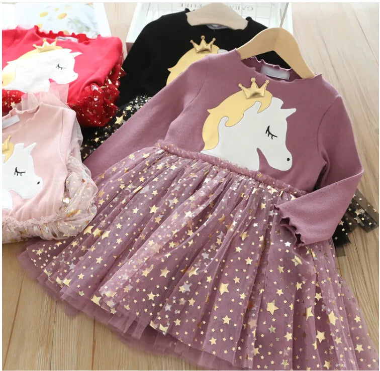 Unicorn Princess Dress - Toddler Kids Dresses (3-7Y) 1lovebaby Unicorn Princess Dress - Toddler Kids Dresses (3-7Y) 1lovebaby