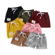 Pantalones cortos informales lisos para bebé niño (4 meses a 5 años)