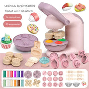 Kids DIY Color Clay Kitchen Maker Set β Ice Cream, Noodle & Burger Machine with 12 Colors & Molds