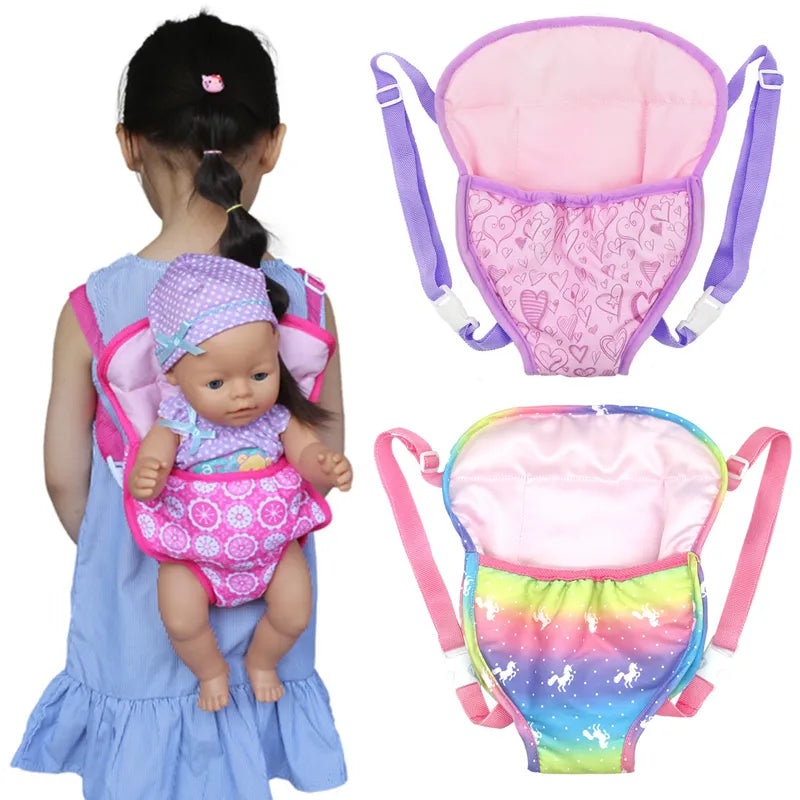 doll backpack mini Doll Backpack for Dolls: Mini Carry Bag, Birthday Present for Baby, Blue