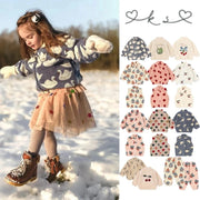 Kids Heavyweight Winter Jacket – Woolen Cartoon Outerwear