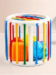 Diversión educativa: juguete cubo clasificador de formas de bebé