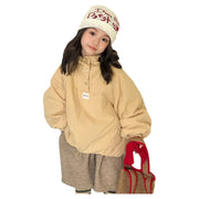 Baby Hooded Cotton-Padded Winter Coat – Letter Pattern Outerwear