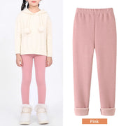Girls Fleece-Lined Winter Leggings – Warm Stretch Tights