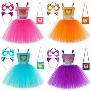Girls Super Kitties Tutu Dress Costume – Cartoon Cat Princess Outfit