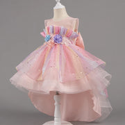 Girls Princess Ball Gown – Sleeveless Flower Party Dress
