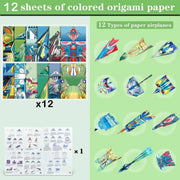 Origami Paper Airplane Kit – 12 or 32 Sheets, 16 Designs