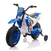 12V Electric Kids Ride-On Dirt Bike – Dual Motors, Spring Suspension & Training Wheels for Ages 5–12
