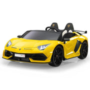 24V Licensed Lamborghini SVJ 2-Seater Electric Kids Ride-On Drift Car – Dual Motors, Drift Mode, LED Lights & Remote for Ages 3–8