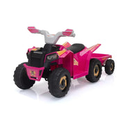 6V Electric Kids Ride-On ATV with Trailer – Bluetooth, Music, Treaded Tires & Detachable Trailer for Ages 3–6