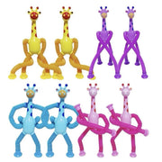 Telescopic Suction Cup Giraffe Toys Set (4 / 8 / 16 PCS) – Stretchable Pop Tube Fidget Toys for Stress Relief & Sensory Play