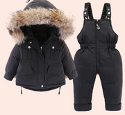 Conjunto de invierno infantil: plumífero + mono.
