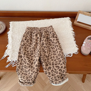 Pantalones de invierno para niños con forro de piel gruesa para mayor calidez - Pantalones para niñas y niños