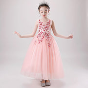 Backless Embroidered Flowers and Butterfly Short Dress