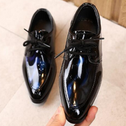 Classic Shiny Pointy Toe Boys Formal Leather Party Shoes