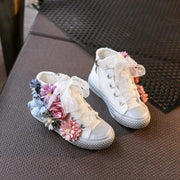 Mid Cut Floral Sneakers