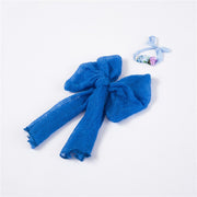 Blanket Wrap Wool Knitted Bow Baby And Headband Set