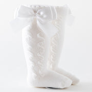 Calcetines de Algodón Con Lazo Grande Suaves Para Niñas