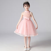 Floral Pattern Embroidered Lace Princess Party Dress